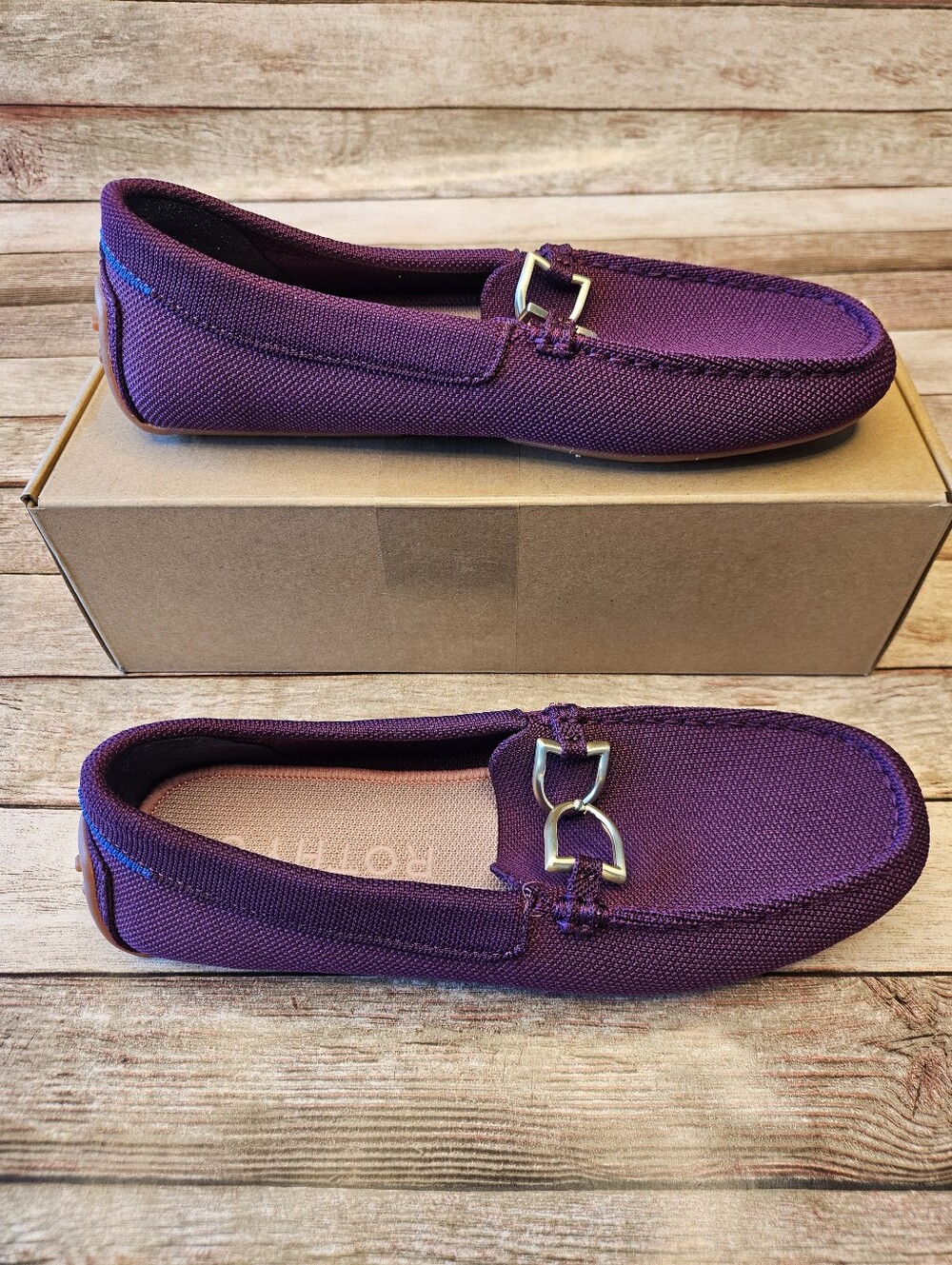 Rothy's The Double Bit Driver loafers in Purple Sapphire